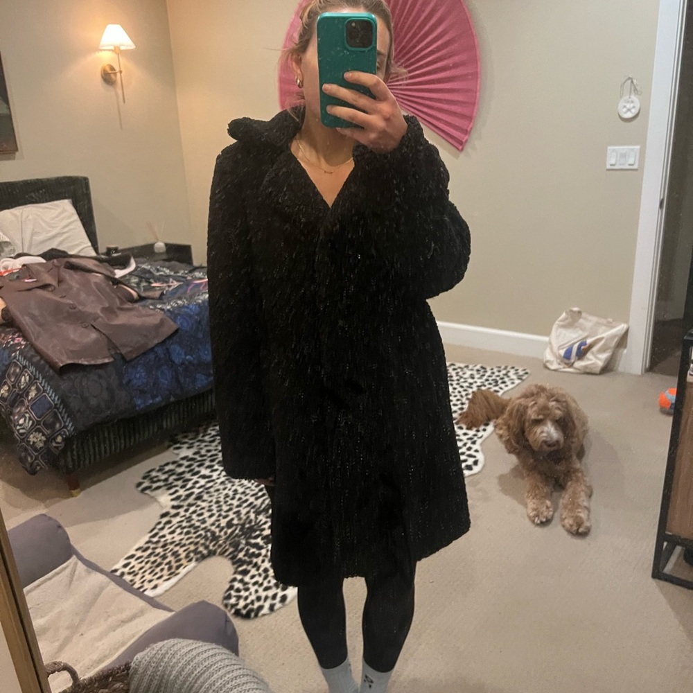 Time and Tru Black Teddy Jacket